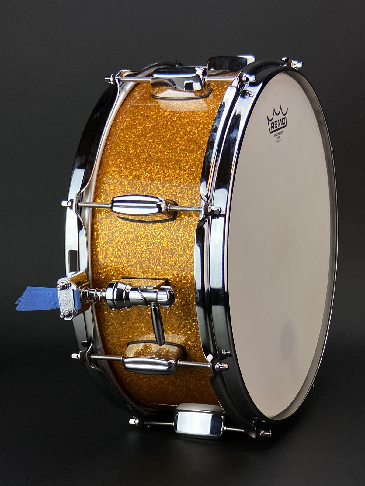 14" x 6" BearCustom Fichte/Spruce Vintage Snare Orange Sparkle – handgefertigt in Deutschland