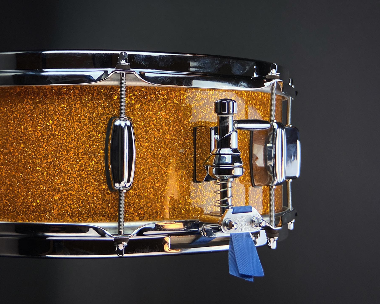 14" x 6" BearCustom Fichte/Spruce Vintage Snare Orange Sparkle – handgefertigt in Deutschland
