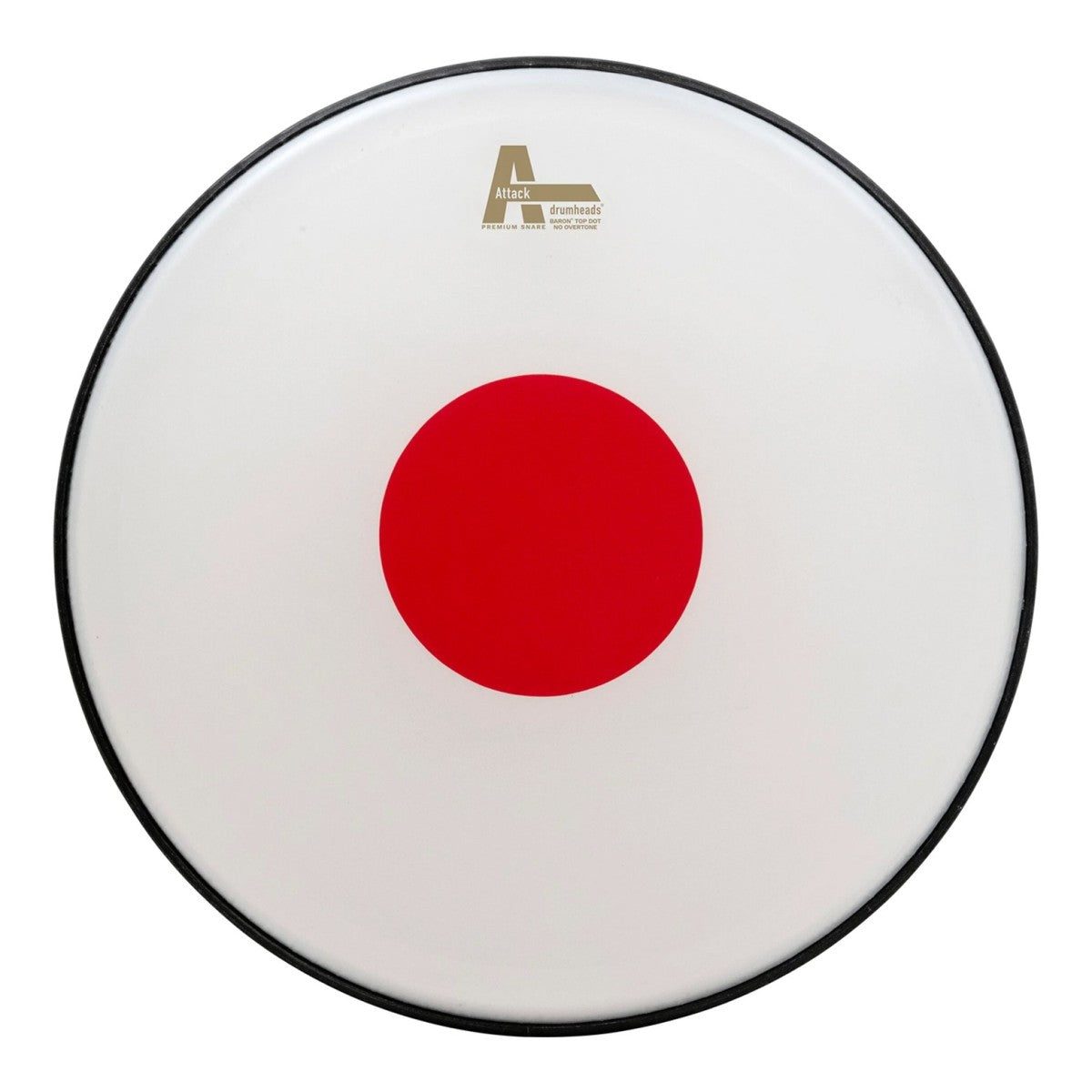 Attack 14 Zoll The Baron Premium Snarefell mit sandgestrahlter Oberfläche und Cardinal Red Top Dot
