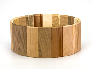 Mixed-Wood Stave-Snarekessel 14" x 5,5", "One of a Kind" 12 mm