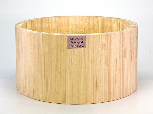 Fichte/Spruce Stave-Snarekessel 14" x 7", "One of a Kind" 18 mm