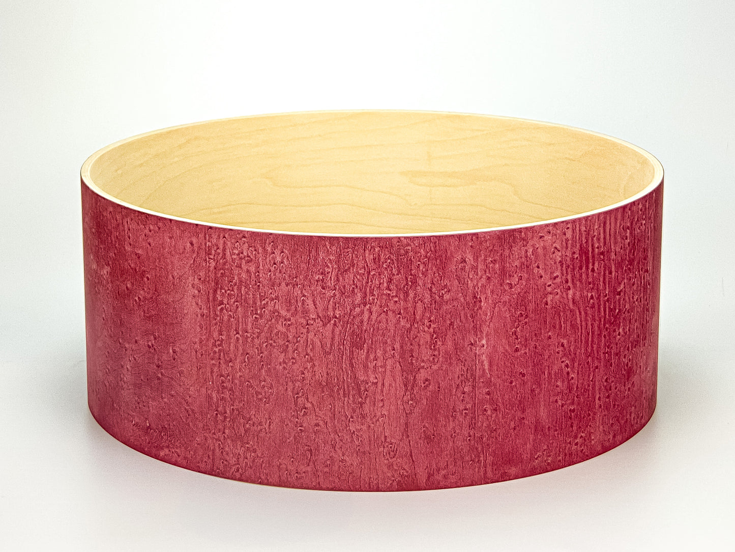 14" x 5.5" Ahorn/Maple rotes Vogelaugen-Ahorn (Red-Briar) Snareshell, 5 mm